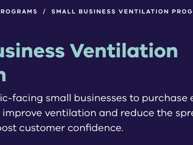 Victorian Small Business Ventilation Program – Ventilation Grant and Rebate